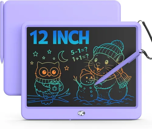 Miniatura 21 de Bravokids Juguetes para niñas y niños de 3 a 6 años, tableta de escritura LCD tablero de dibujo de 10 pulgadas, almohadillas de dibujo electrónicas