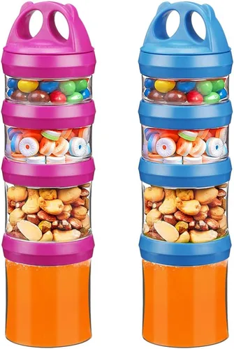 Miniatura 14 de BeneLabel Contenedores apilables de almacenamiento de alimentos con sistema de bloqueo giratorio, contenedores Tritan sin BPA para viajes, fórmula