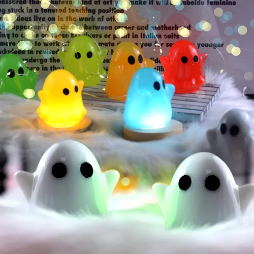 Miniatura 6 de Actvty Moldes de resina fantasma, 2 moldes de silicona fantasma de Halloween para fundición epoxi, moldes epoxi en forma de fantasma 3D, regalo