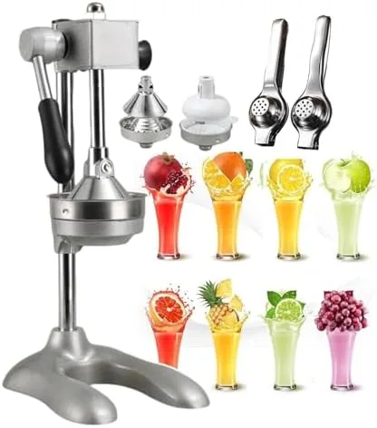 Miniatura 7 de Heavy-Duty Cast Iron Citrus Juicer - Manual Squeezer with Stainless Steel Crusher & Large Pressure Plate for Easy Juice Extraction - Ideal for