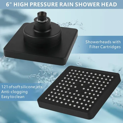 Miniatura 2 de Cabezal de ducha filtrado con combo de mano, cabezal de ducha de lluvia de alta presión con filtro para eliminar cloro y sustancias nocivas
