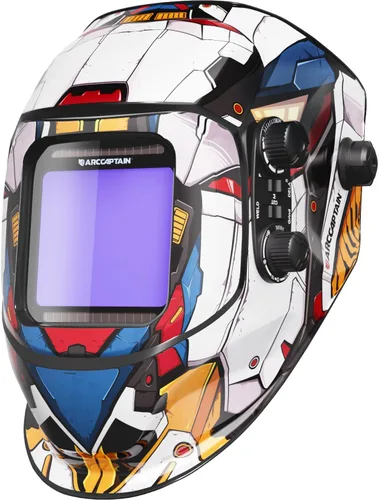 Miniatura 8 de ARCCAPTAIN Casco de Soldadura con Pantalla de Visualización Grande de 3.94"X3.66" Color Verdadero Oscurecimiento Automático Alimentado por Energía