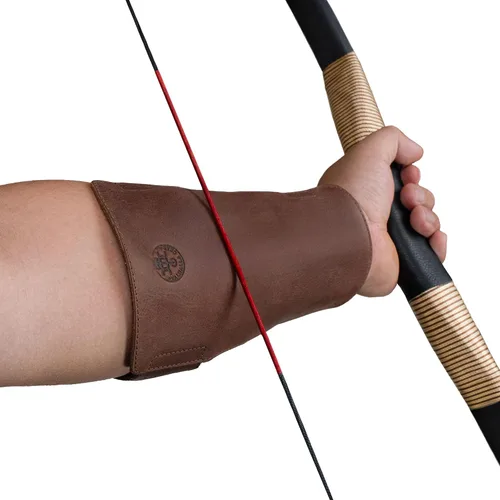Miniatura 3 de Protector de brazo de tiro con arco, protector de antebrazo, correas ajustables, Archer Essentials, práctica de tiro, Larping, cuero de grano