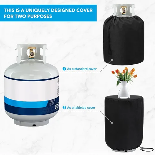 Miniatura 2 de Stanbroil Funda para tanque de propano con mesa lateral estable para cilindro de tanque estándar de 20 libras, funda para cilindro de gas