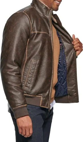 Miniatura 5 de Tommy Hilfiger Chaqueta bomber de piel sintética para hombre