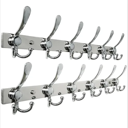 Miniatura 26 de Dseap - Perchero para montaje en pared, base resistente calibre 12 vs Flimsy de 0.039 pulgadas, ganchos sólidos antidesgarros, montaje en perno