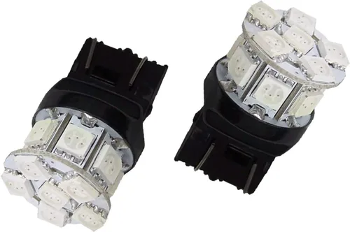 Miniatura 20 de PA LED 2 piezas 13SMD T20 7443 azul auto LED bombilla 12V para señal de giro lateral marcador de parada luz trasera