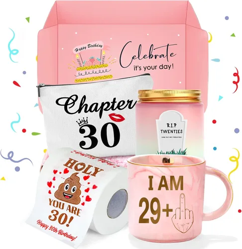 Regalos de 30 Cumpleaños para Mujeres, Regalos de Cumpleaños de 30 Años para Mujeres, Decoración Dirty Thirty para Ella, Ideas de Regalo para