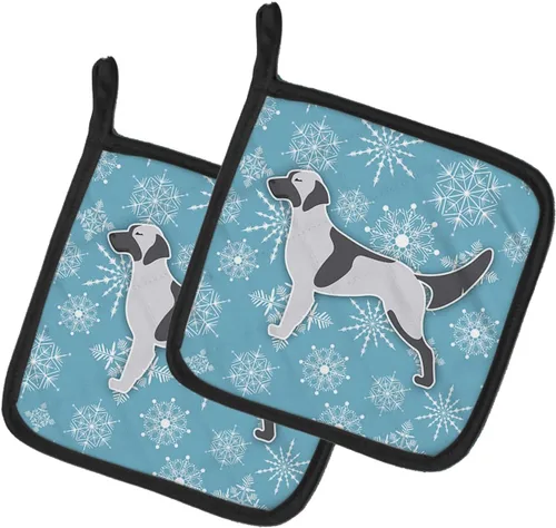 Miniatura 90 de Caroline's Treasures BB3567PTHD - Juego de soportes para ollas de cocina resistentes al calor, almohadillas calientes para cocinar, hornear, Copo