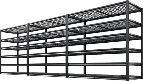 Miniatura 11 de REIBII Estantería de garaje de 78 pulgadas de alto, estantes de almacenamiento resistentes con carga de 3000 libras, estantes de metal ajustables