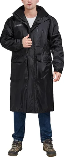 Miniatura 2 de Rodeel Chubasquero largo impermeable con capucha, poncho con bolsillo para senderismo, camping, actividades al aire libre