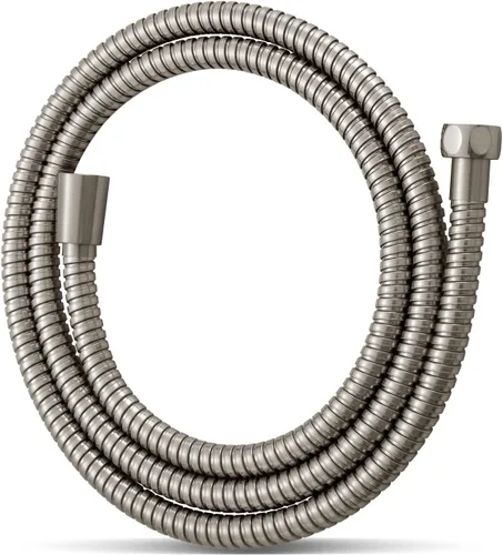 Miniatura 8 de OFFO Manguera de ducha, manguera de acero inoxidable libre de arrugas de 48 pulgadas con electrochapado, manguera de ducha de mano con conector