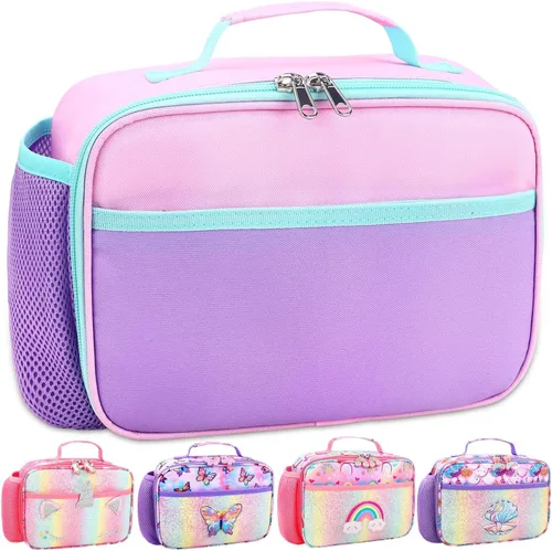 Miniatura 37 de RHCPFOVR Lonchera para niños – Lonchera aislada para niños y niñas, bolsa de almuerzo lavable y lonchera reutilizable para niños pequeños a prueba