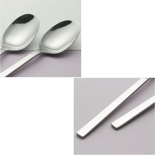 Miniatura 2 de Morcte Cuchara de cena de acero inoxidable de 12 piezas, cuchara de cubiertos de 7.8 pulgadas