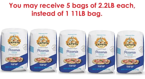 Miniatura 3 de Antimo Caputo Harina para Pizzería Azul, Bolsa de 11 Libras (5Kg) - Harina Italiana 00 - Trigo suave para masa de pizza - Hace esa pizza napolitana