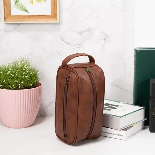 Miniatura 7 de Glamativity Neceser de cuero personalizado para hombres y mujeres, kit de piel vintage, regalo de cumpleaños y padrinos de boda, bolsa de viaje