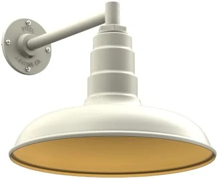 Miniatura 58 de Steel Lighting Co. Topanga - Luz de granero Montaje en pared al aire libre Domo de 14 pulgadas Cuello de cisne de 11 pulgadas Luz de garaje