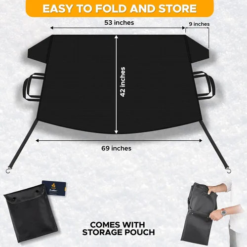 Miniatura 3 de EcoNour Cubierta de parabrisas para hielo y nieve Tela Oxford 600D mejorada, cubierta de parabrisas contra escarcha para automóvil Resistente al