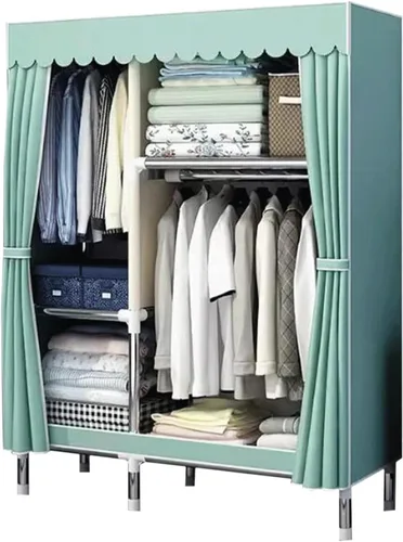 Miniatura 18 de large closets Portable Wardrobe Closet Thick Metal Frame Closets for Bedroom Cloth Wardrobe Closet for Bedroom Hanging Clothes Closet Space-saving