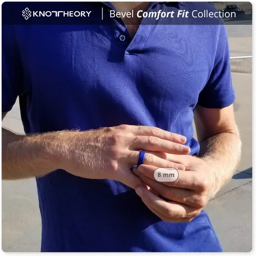 Miniatura 11 de Knot Theory - Anillo de boda de silicón para hombres y mujeres Anillos de goma finos de calidad superior con gran estilo, comodidad; son ideales