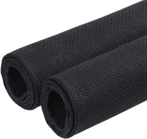 Caydo 2 piezas de 14 unidades de tela clásica de reserva, tela de punto de cruz, 25 x 18 pulgadas, tamaño grande, negro