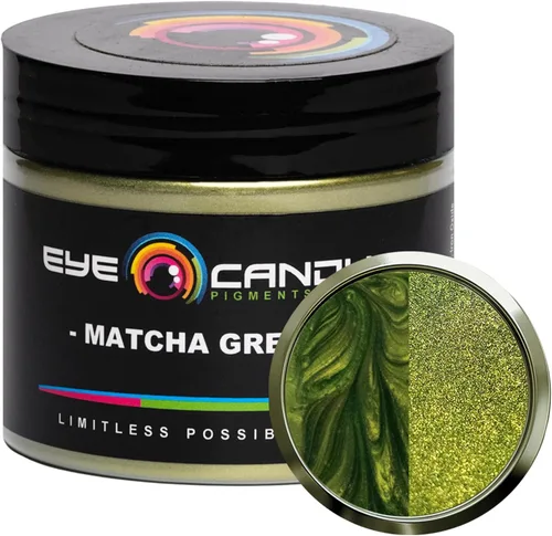 Miniatura 29 de Eye Candy Pigmento en polvo de mica prémium "té verde" (1.76 onzas), aditivo multiusos para manualidades y manualidades carpintería, bombas