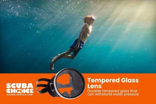 Miniatura 4 de Scuba Diving Mask, Oval Tempered Glass Snorkel Mask with Comfortable Classic Rubber, Snorkeling Gear for Adults, Swimming & Freediving Goggles for