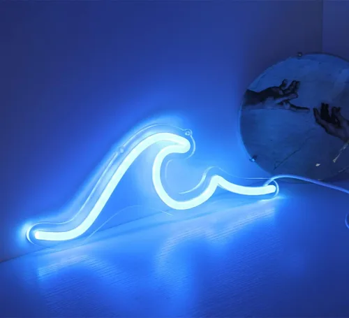 Miniatura 11 de Letrero de neón LED con diseño de puesta de sol y salida del sol, para decoración de pared, surf, océano, decoración de dormitorio, sala de estar
