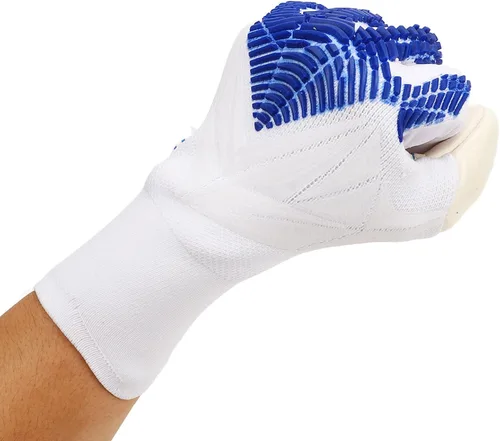 Miniatura 9 de Un par de guantes de portero de fútbol, guantes de portero de fútbol con fuerte agarre en la palma, protección para los dedos, látex antideslizante