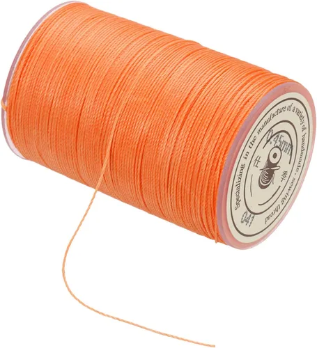 Miniatura 133 de MECCANIXITY Cordón encerado de poliéster encerado de 0.020 in, cuerda de cera de 175 yardas para hacer pulseras, collares, cuentas, joyería y Negro