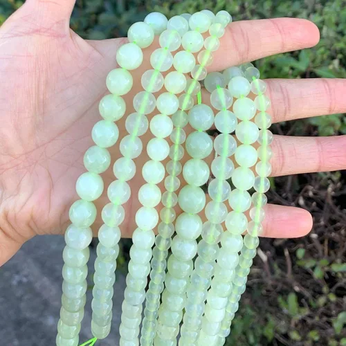 Miniatura 5 de 90 piezas Adabele Jade Natural Nuevo Serpentina Piedras Preciosas Curativas 8mm (0.31 pulgadas) Cuentas Redondas Sueltas Espaciadoras de Piedra