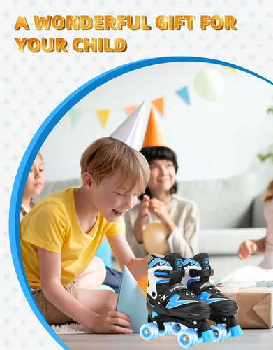 Miniatura 7 de SUPER YOUNGSTER Patines ajustables para niños, patines para niños de 5 a 8 años, patines para niñas de 8 a 12 años con ruedas iluminadas, patines