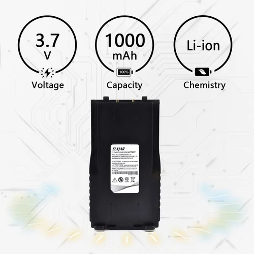Miniatura 4 de Paquete de 5 baterías de iones de litio de 3.7 V 1000 mAh de repuesto para Walkie Talkie Retevis RT7
