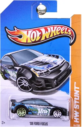 Hot Wheels 2013 HW Stunt '08 2008 Ford Focus Negro 1:64 Modelo de coche fundido a presión