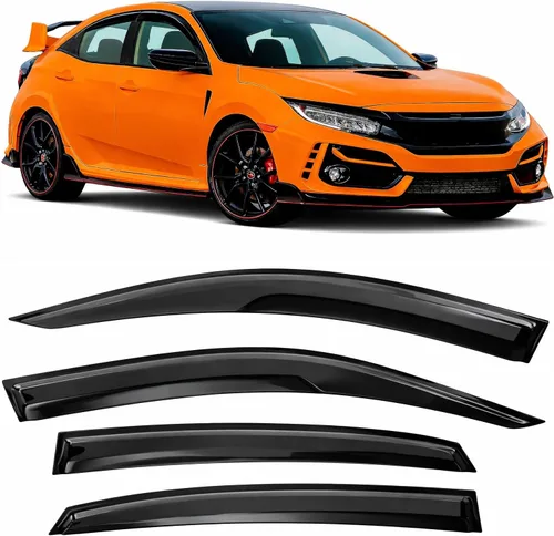 Miniatura 61 de Protectores de lluvia adhesivos 2017-2022 para Honda CR-V Viseras deflectoras de ventana lateral LX EX EX-L Touring 3D onduladas estilo JDM CRV
