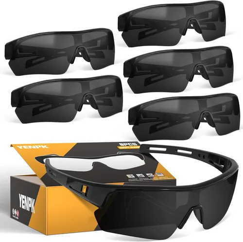 Miniatura 10 de Gafas de seguridad tintadas para hombres y mujeres, gafas de seguridad resistentes a los impactos, protección ocular ANSI Z87.1+ UV400, antiarañazos