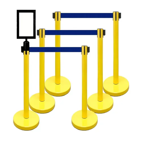 Miniatura 30 de VIP Crowd Control - Juego de barreras de seguridad con cinturones retráctiles, 91 cm de altura, cinturón de 198 cm y soporte de pared Cinturón