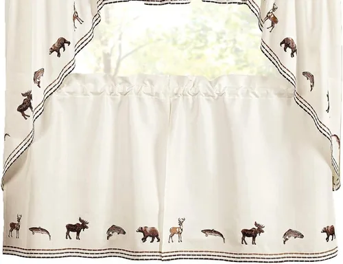RENAISSANCE HOME FASHION Lodge - Par de niveles bordados, 56 x 24 pulgadas