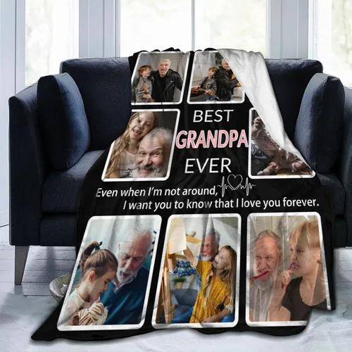 Miniatura 41 de Manta personalizada con collage de fotos, para hermana, amiga, madre, padre, familia, mascotas, parejas, en Navidad, cumpleaños, aniversario, regalo