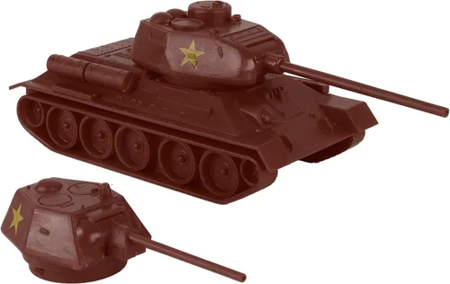 Miniatura 7 de BMC CTS WW2 Tanque soviético T-34 - Verde oliva 1:40 Vehículo del ejército de plástico T34 ruso