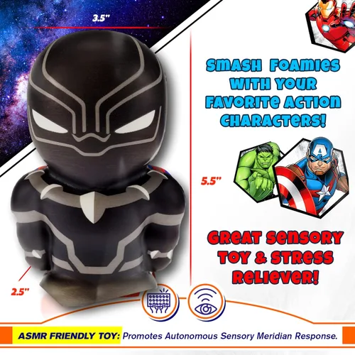 Miniatura 3 de JA-RU Marvel Avengers - Pelota grande de espuma antiestrés de 5.5 pulgadas (1 superhéroe squishies) Iron Man, Capitán América, Hulk, juguete