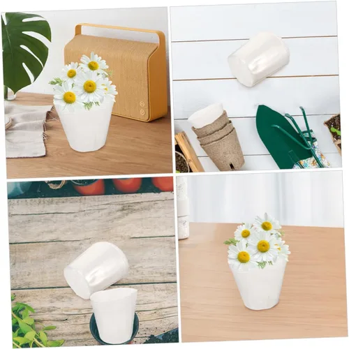Miniatura 6 de BESPORTBLE 10 piezas de plástico transparente para macetas de interior y exterior, cestas de repuesto para plantas de jardín de 6.10 x 5.51 x 5.51