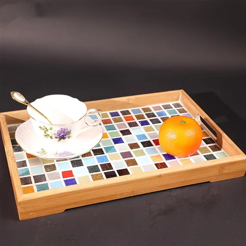Miniatura 6 de Azulejos de mosaico de cuarzo de 1.1 libras, piezas de mosaico multicolor de 3/4 pulgadas, piedras para hacer mosaicos, manualidades, pasatiempos