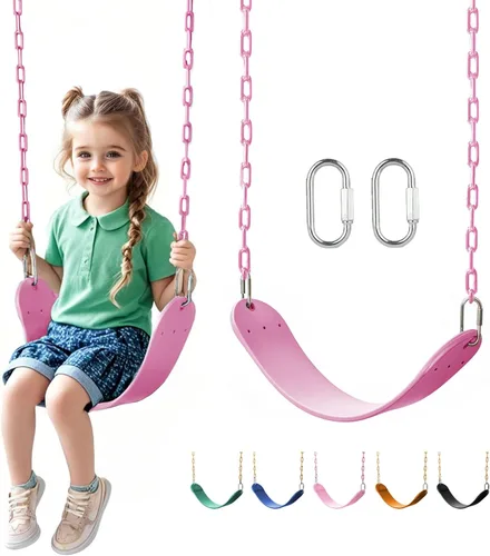 Miniatura 10 de Asiento de columpio resistente, cadenas de 66" resistentes a la oxidación con sección recubierta de PPC de 30", accesorio de repuesto