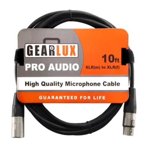 Miniatura 42 de Gearlux – Cable de micrófono XLR, completamente balanceado, macho a hembra, 25 pies - Paquete de 3