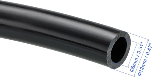 Miniatura 3 de Tubería neumática de poliuretano PU para aire - 0.197 in x 0.315 in / 6.6 ft / negro
