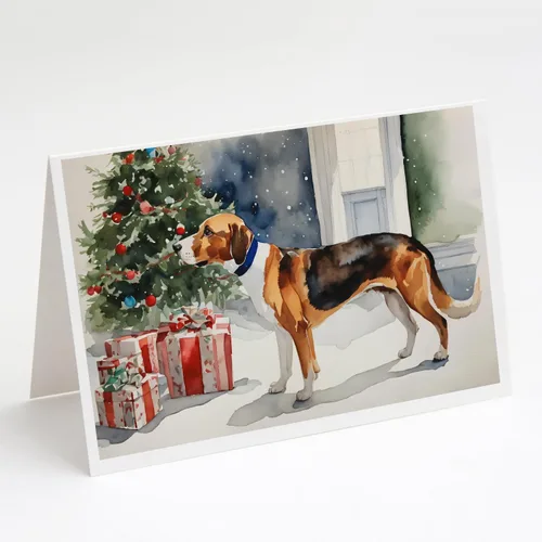 Miniatura 119 de Caroline's Treasures DAC2753GCA7P Paquete de 8 tarjetas de felicitación navideña acogedora de Husky siberiano Tarjetas en blanco con sobres