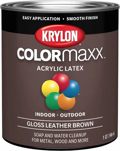 Miniatura 18 de Krylon K05647007 COLORmaxx - Pintura acrílica de látex para uso en interiores y exteriores, 1 cuarto de galón (paquete de 1), negro, 31 onzas