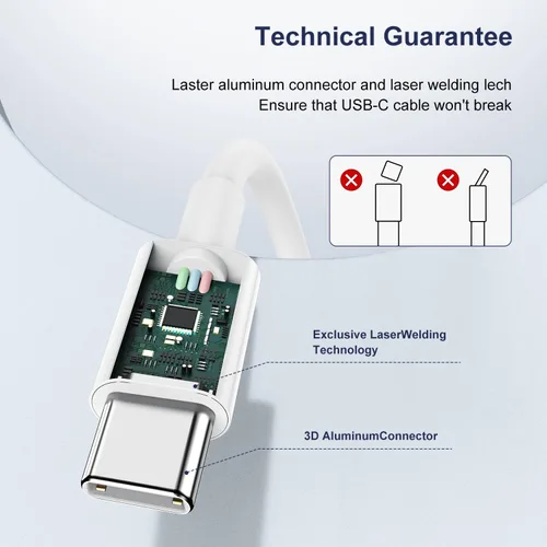 Miniatura 3 de Cable USB C a USB C para iPhone15/Pro/Max/Mini, paquete de 2 cables Usbc a Usbc de 60 W de 3 pies, tipo cable de carga