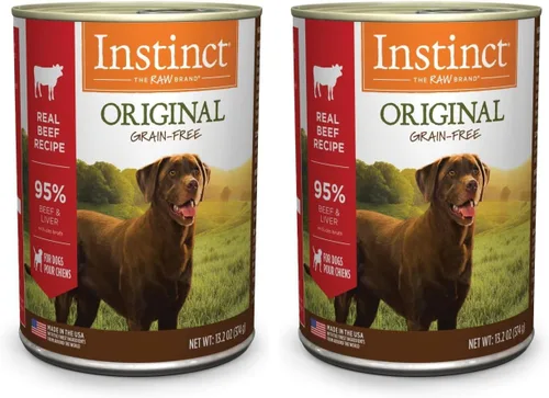Miniatura 12 de Instinct Comida húmeda original para perros, receta sin granos, conejo real, latas de 13.2 onzas (paquete de 6)